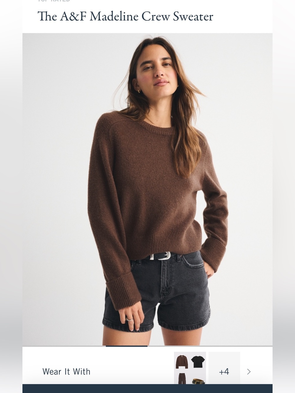 Abercrombie and Fitch Madeline Crew Neck Sweater XS